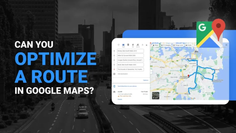 Can you optimize a route in Google Maps?