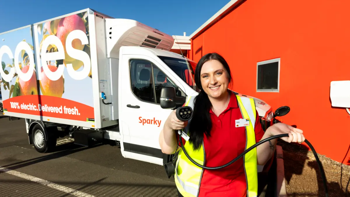 Fully electric delivery van called Sparky has joined Coles fleet 