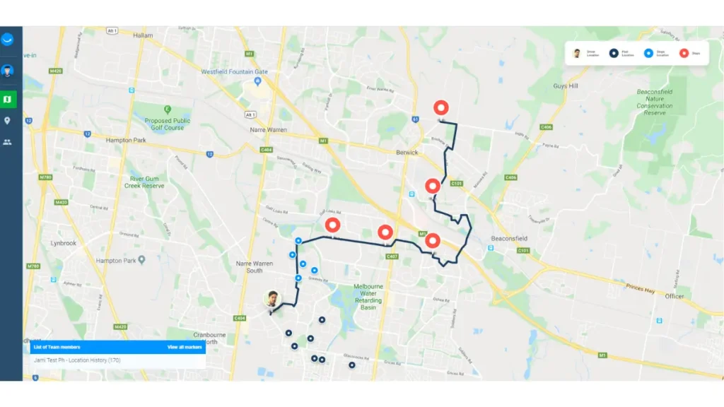 Locate2u route planning