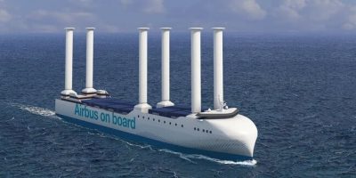 Airbus plans to reduce its carbon footprint by commissioning three ships powered partially by wind energy. 