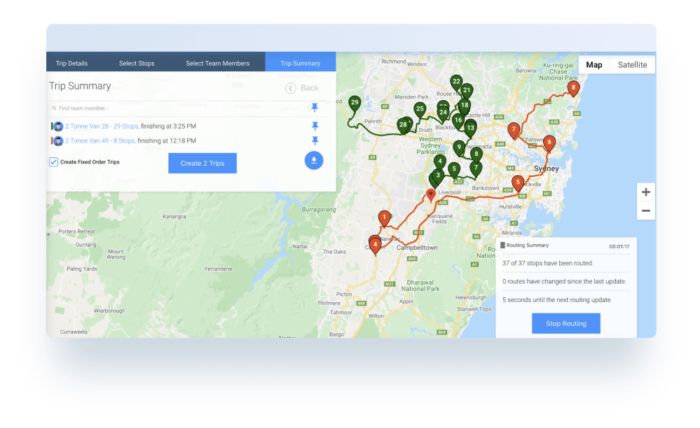 Locate2u route web portal